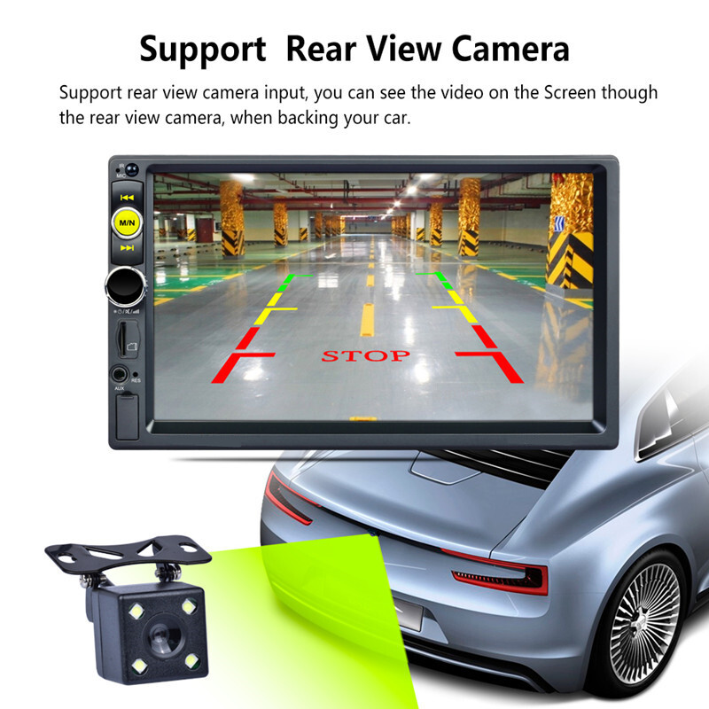Car Radio 7″ HD Autoradio Multimedia Player Audio Stereo MP5 Bluetooth & Camera
