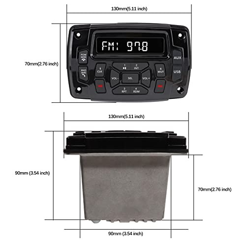 Marine Stereo Audio Radio Bluetooth Car Stereo Receivers Waterproof Player MP3