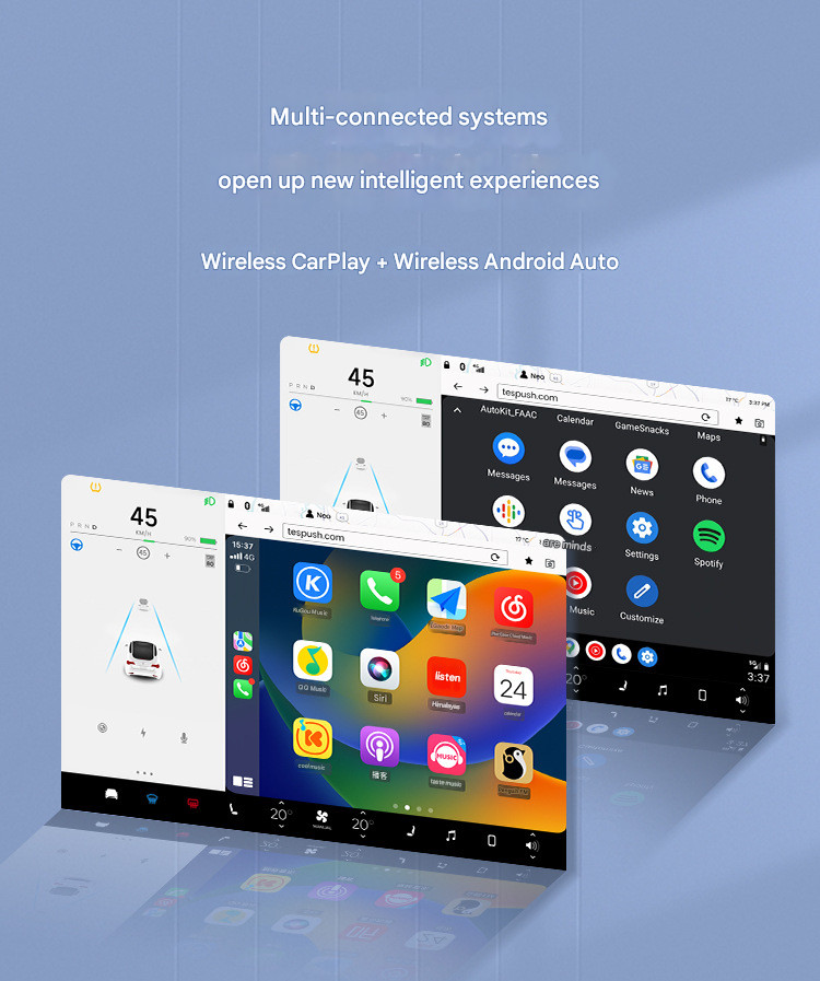 Original Car Screen Upgrade Wireless Carplay Tesla Connect Box Androidauto