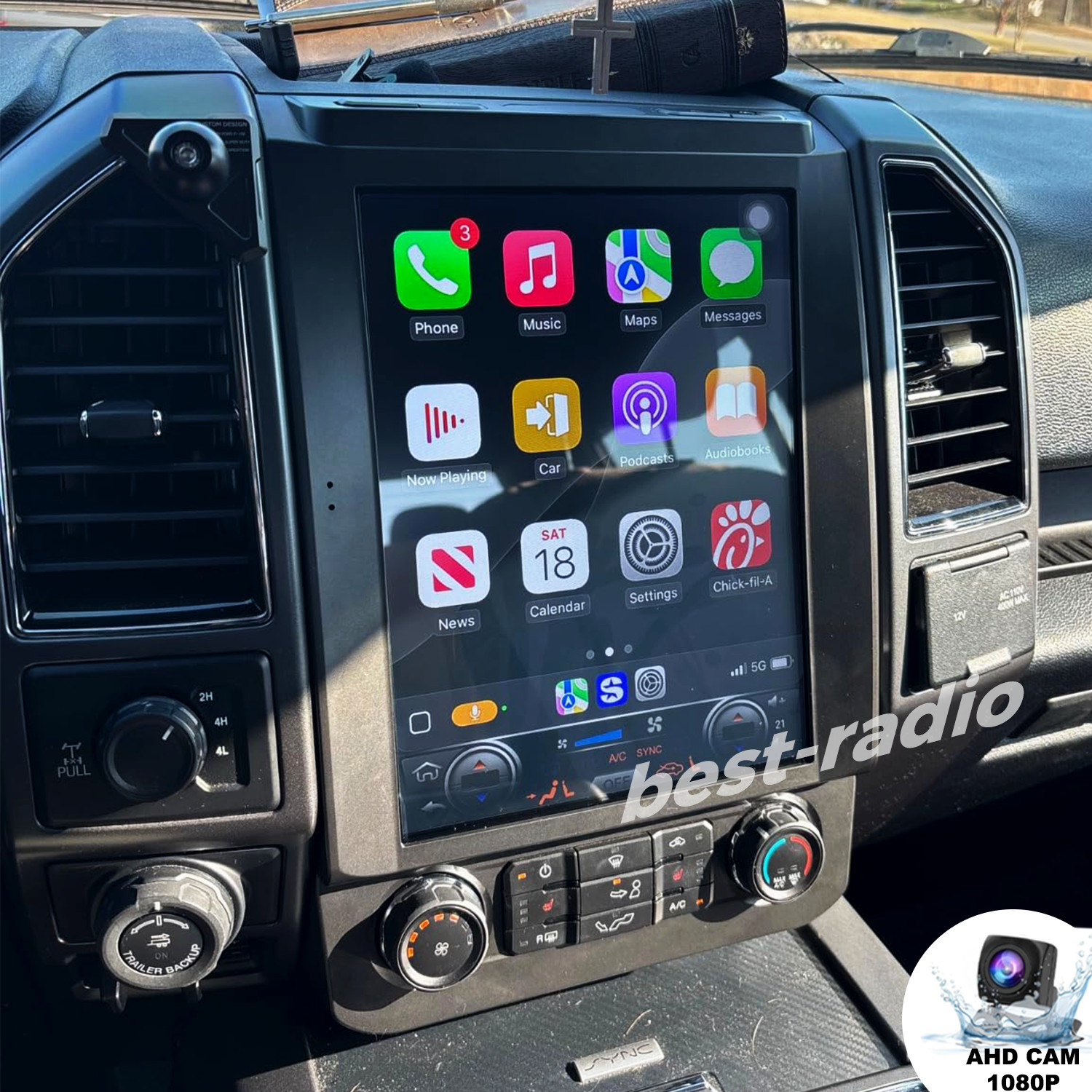for Ford F150 Radio Upgrade 15 16 17 20,12.1inch QLED Touch Screen Stere