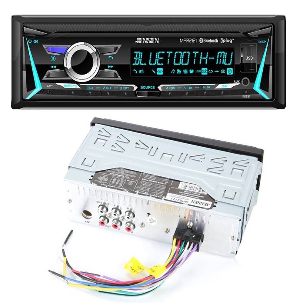 Jensen Single DIN In-Dash Car Stereo AM/FM Radio kit for 2009-2014 Ford F-150