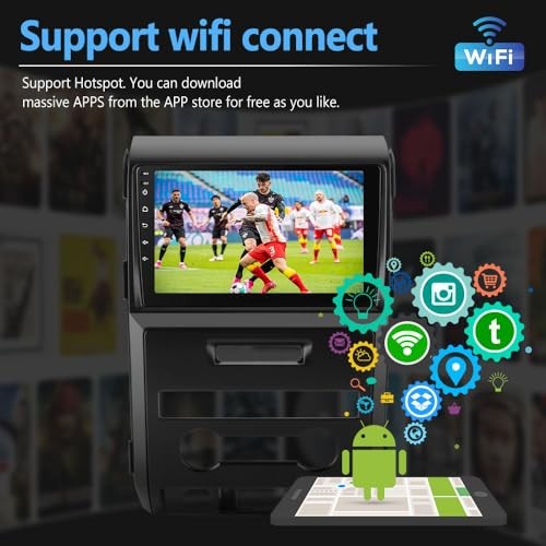 [4+64GB] 8-Core Android Car Stereo for Ford F150 2009-2012 CarPlay Android Auto