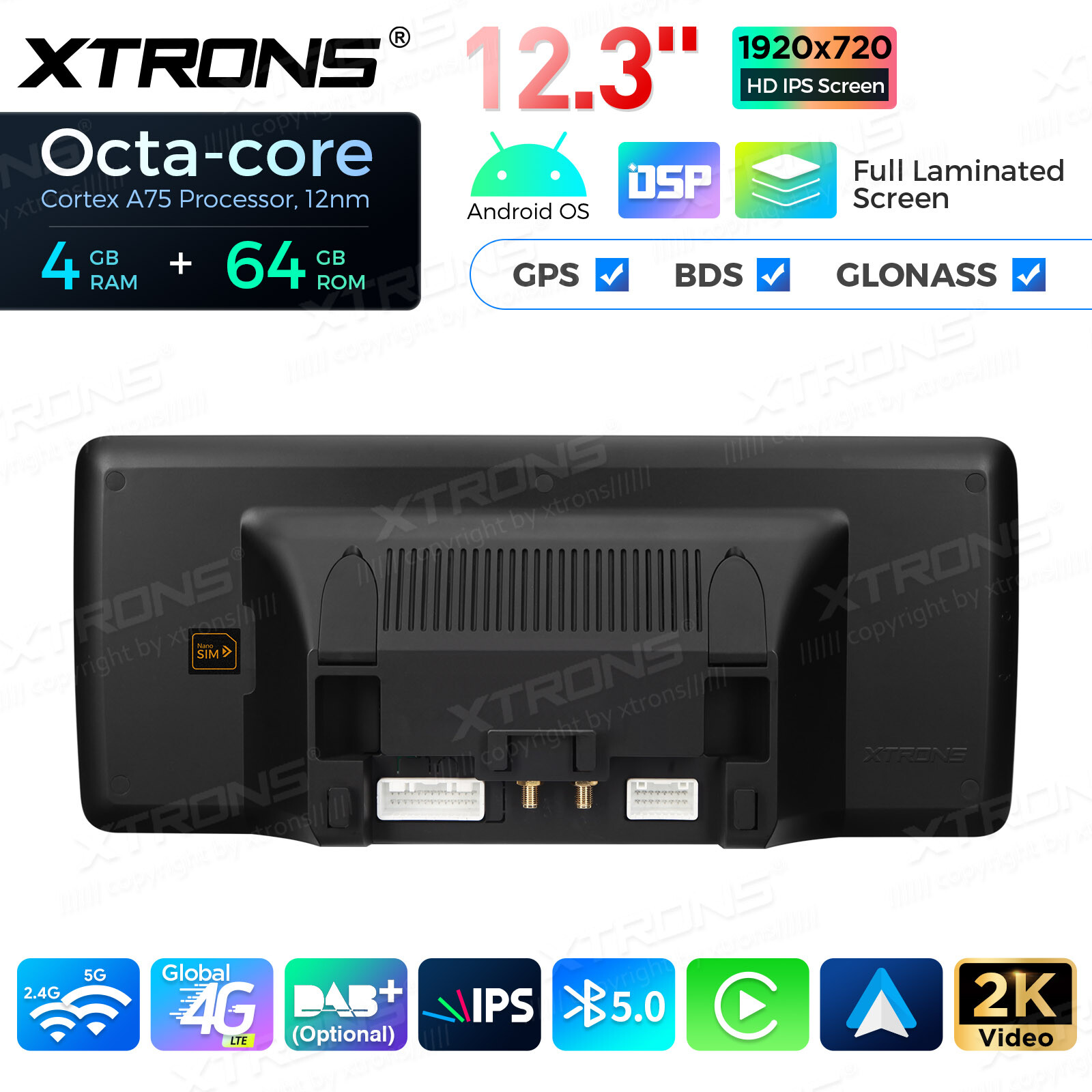 12.3″ Android 14 8-Core Car Play Stereo GPS 4G WiFi For Benz W218 C218 2014-2017