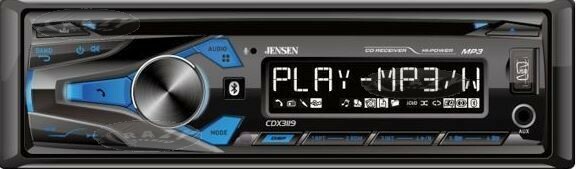 Jensen CDX3119 Am Fm Cd Player Bluetooth Mp3 7-Preset Eq 200W 1 DIN w/Air Fresh