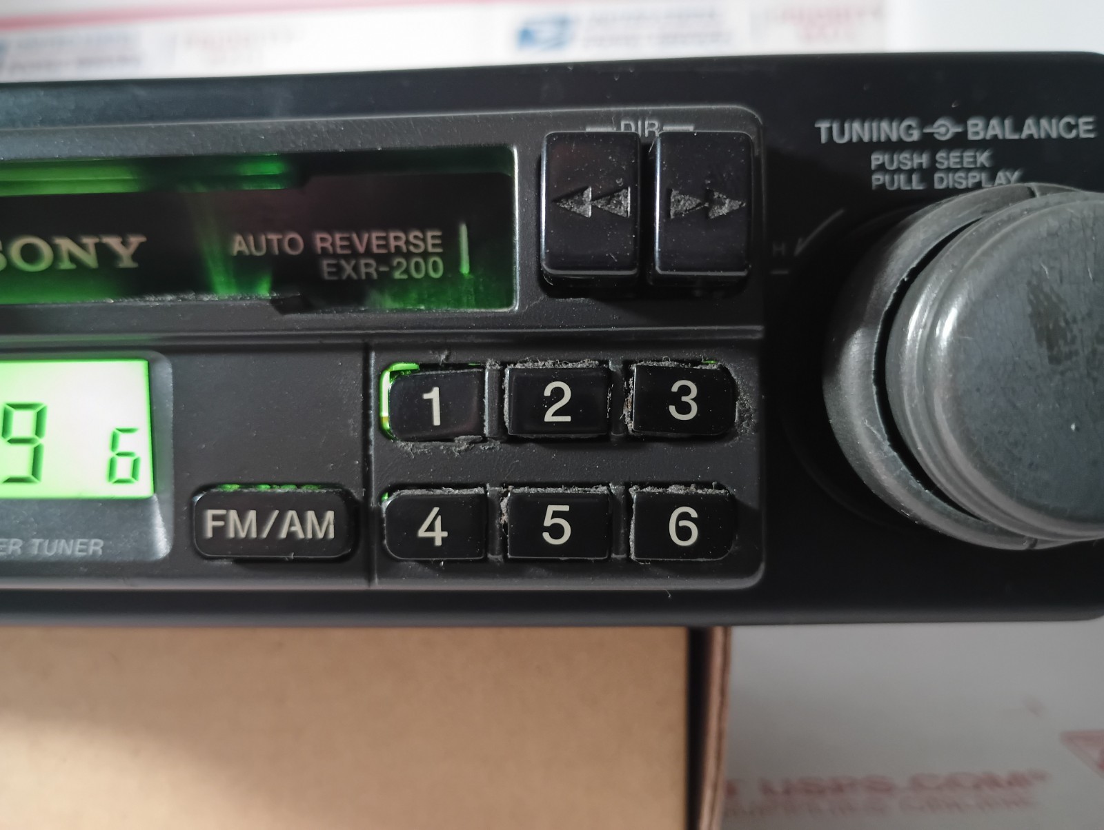 VTG Sony EXR-200 FM/AM Cassette Car Stereo USED AS-IS