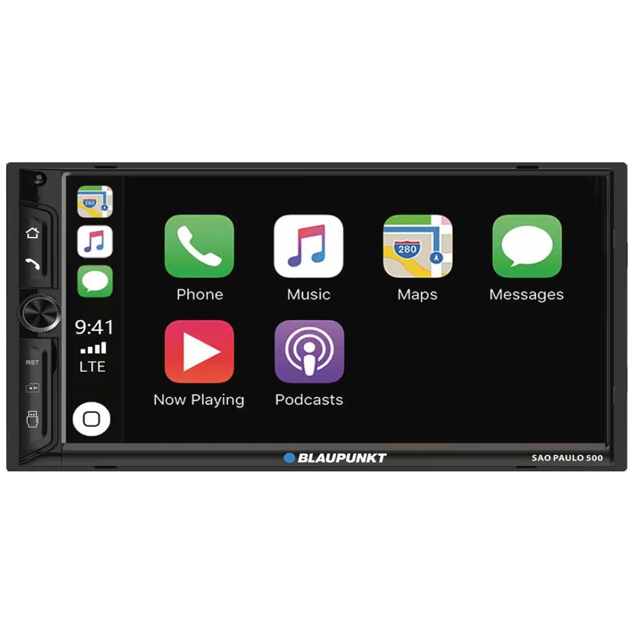 Blaupunkt Sao Paulo 500 7″ Double DIN Mechless Touchscreen Receiver with Blue…