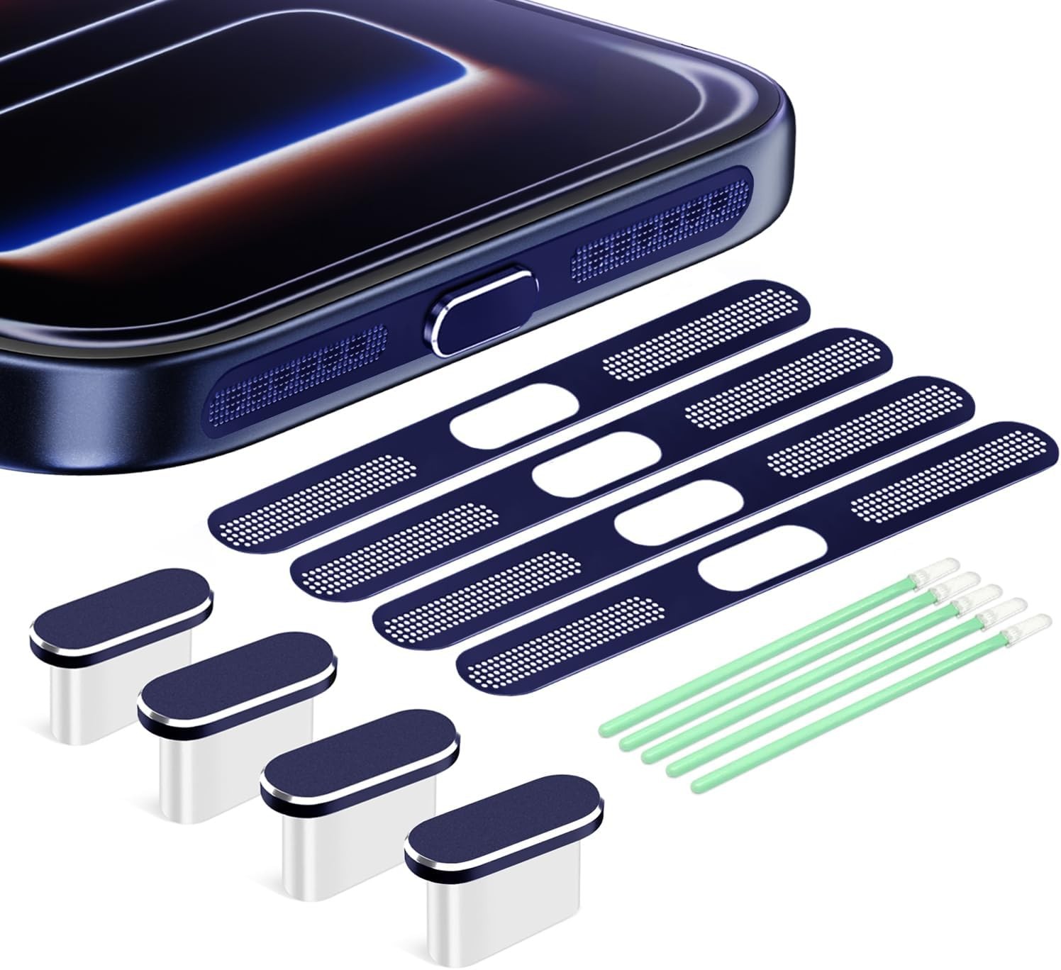 USB C Dust Plug, 4 Pack USB C Port Cover, Type C Charging Port Plug Cover with S
