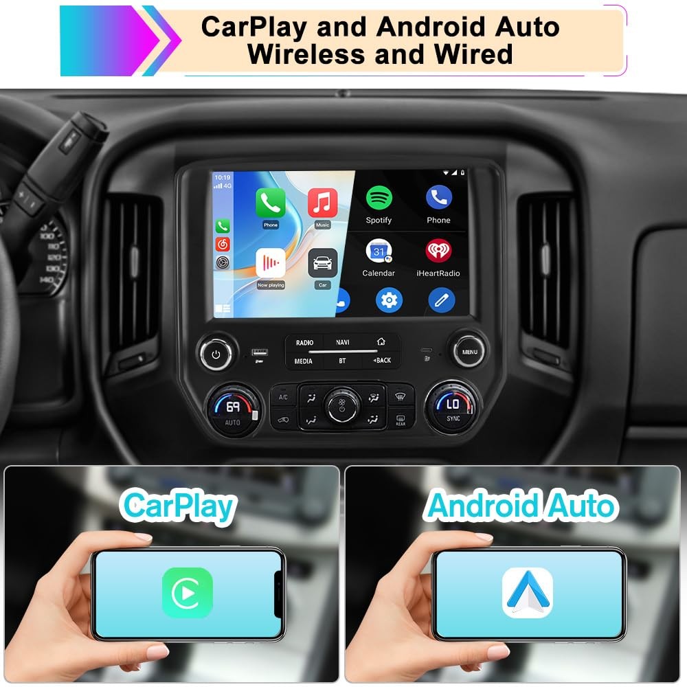 10.1″ Chevy Silverado/GMC Sierra Car Stereo | Wireless CarPlay, Backup Camera