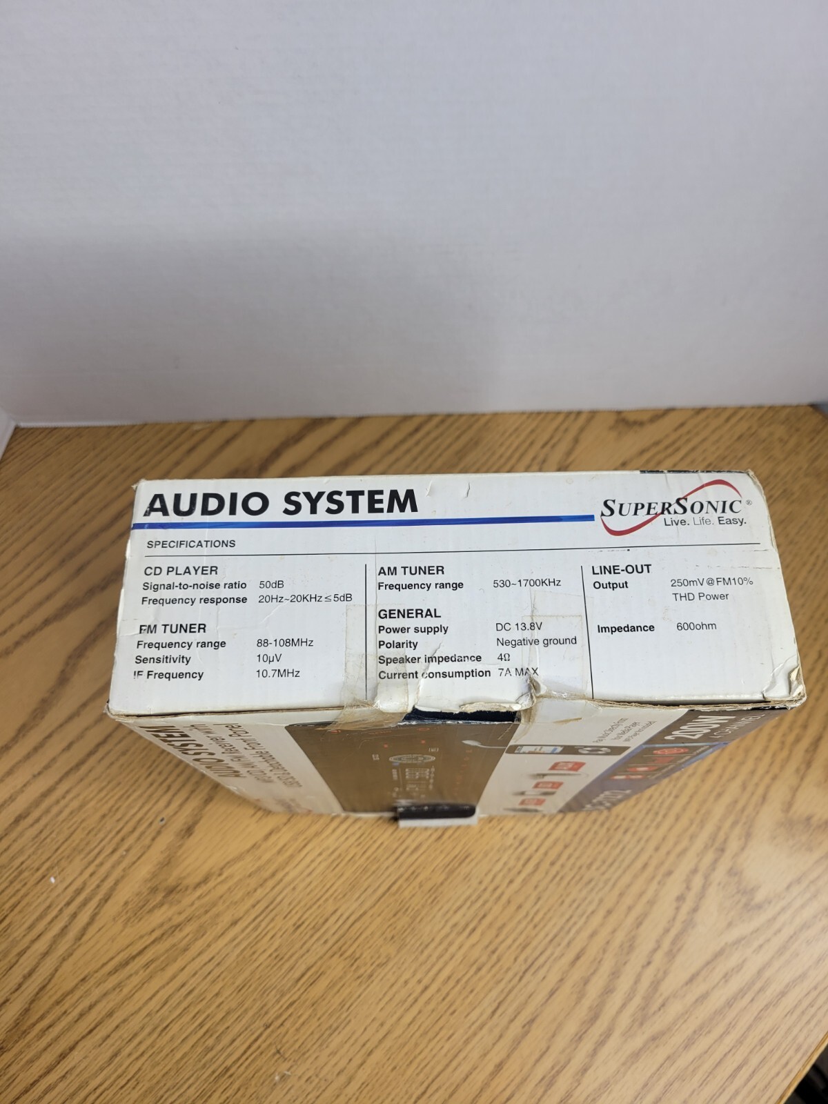 Supersonic SC-7272 Car In Dash Audio Unit Single DIN AM/FM USB AUX – Open Box