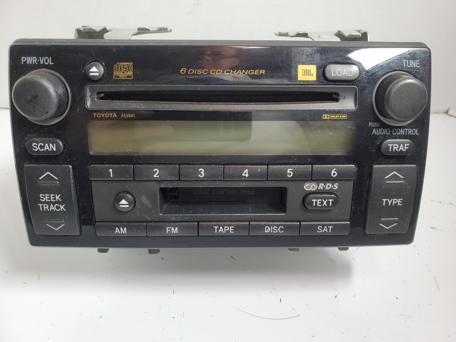 AS-IS OEM Toyota 86120-AA210 6 Disc CD / Cassette Tape Player Double DIN Stereo