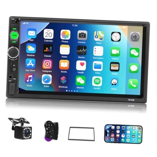 Car Stereo 2 Din Car Radio 7″ MP5 Player with HD Touch Screen Digital Display
