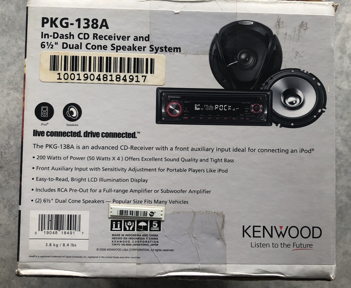 Kenwood Stereo/CD Receiver And Speaker Package (Kenwood PKG 138A)