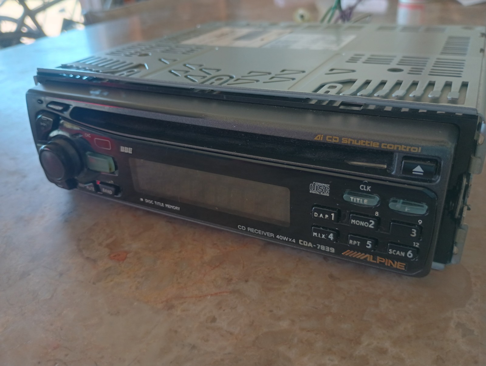 Vintage Alpine CDA-7839 CD Receiver w/ Wiring Harness Tested & Works