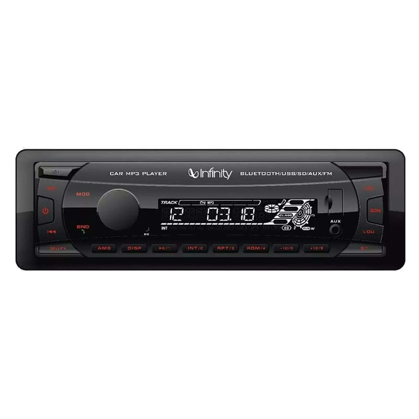 Infinity Alpha 100 1-DIN Bluetooth USB/AUX SD Radio MP3 Player Car Radio