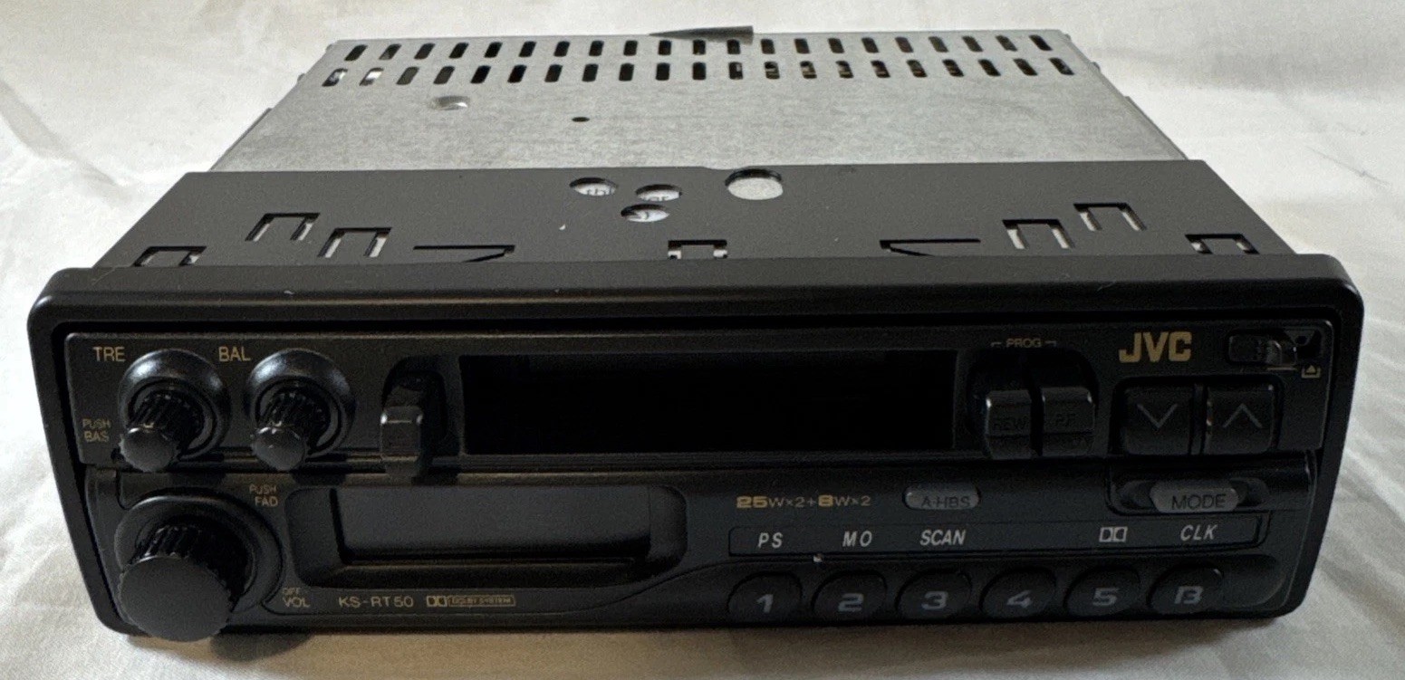 93 Vintage JVC Cassette Player Car Receiver Stereo KS-RT35 Audio Deck