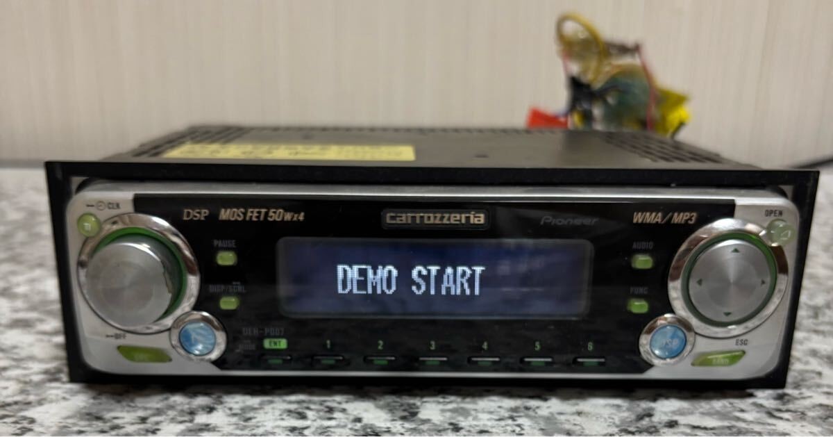 Pioneer Carrozzeria DEH-P007 CD Player MP3 DSP MOS FET 50Wx4 Car Audio Tested