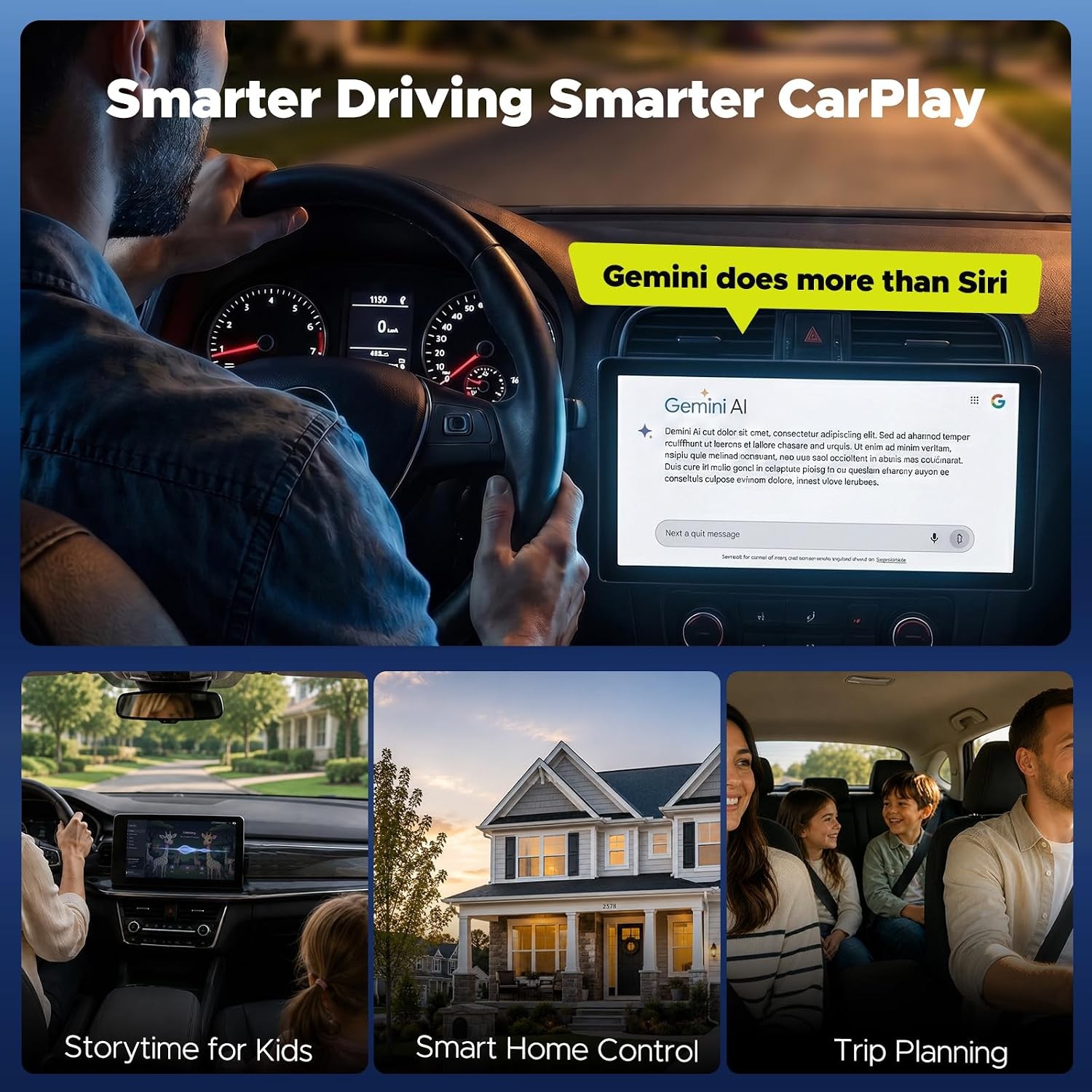 Lamtto Android12 Wireless CarPlay AI Box Adapter/Android Auto-Multimedia Adapter