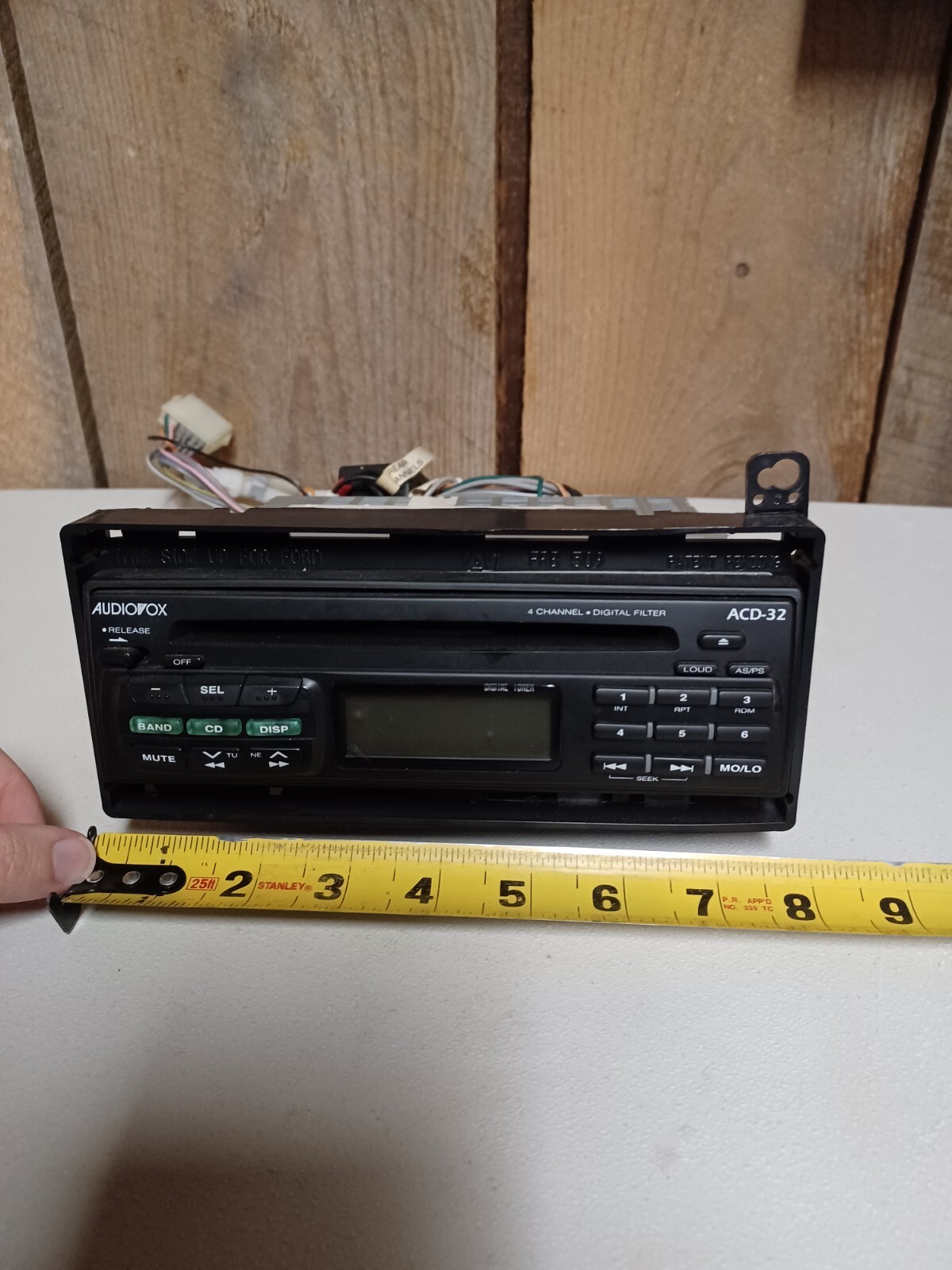 Vintage Audiovox ACD-32 Detachable Front Panel CD 4 Channel Car Audio Radio