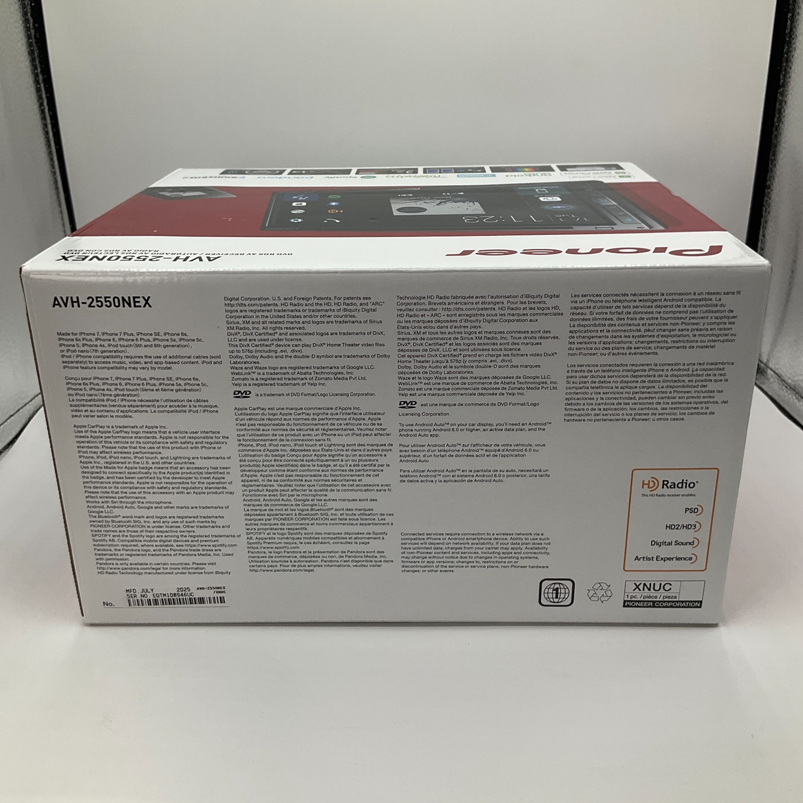 Pioneer AVH-2550NEX 6.8″ Android Auto Apple CarPlay Bluetooth 2 Din Receiver NEW