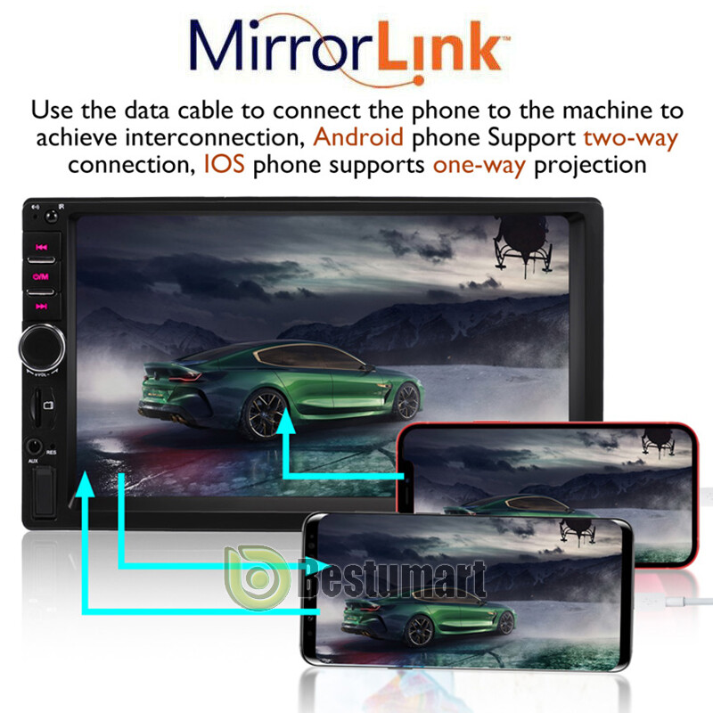 7” Double 2Din Android 12 Car Radio GPS WIFI BT Carplay Touch Screen Stereo+Cam