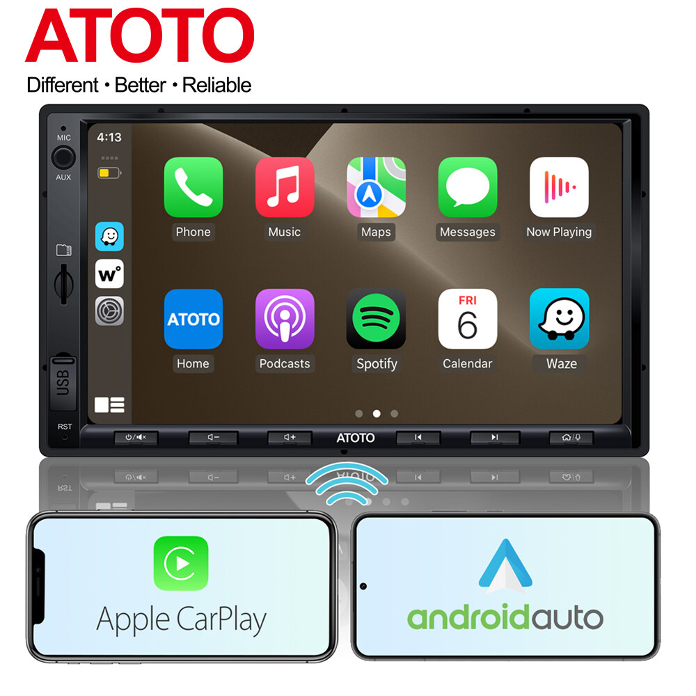 NEW ATOTO F7WE 7in 2DIN Car Stereo Wireless CarPlay & Android Auto,Bluetooth