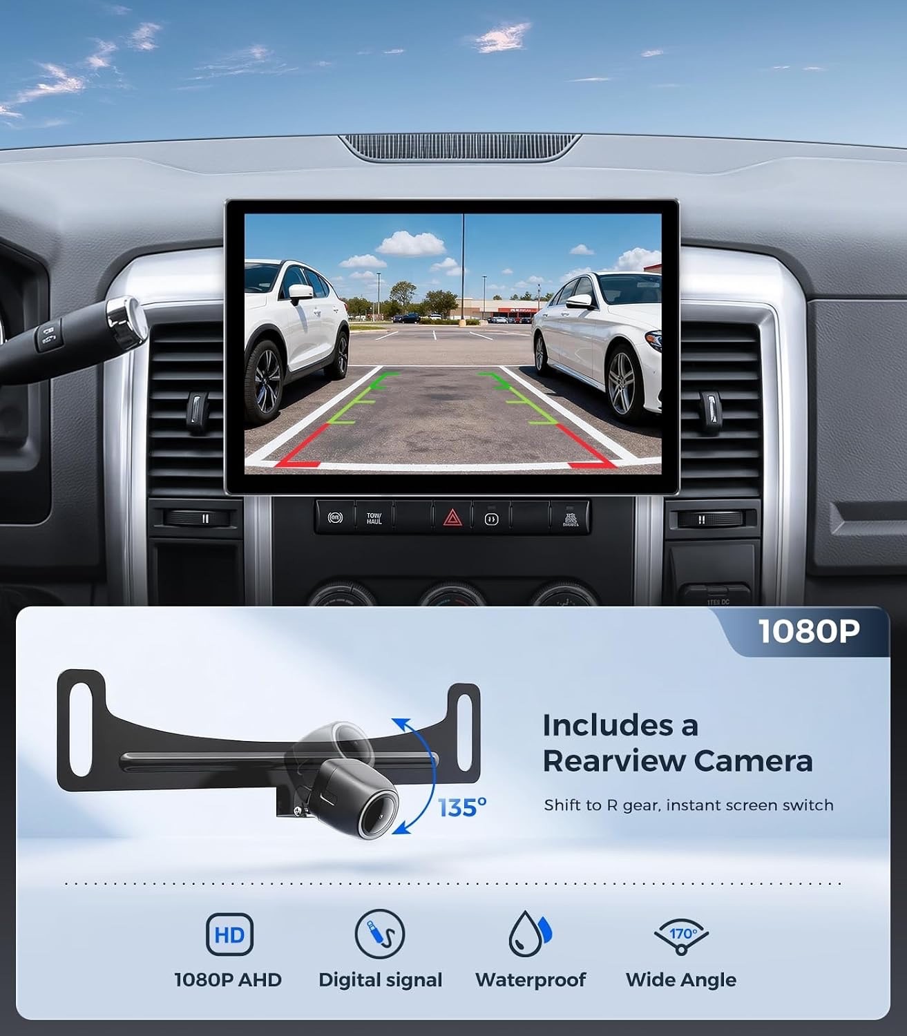 11.5″ Touchscreen Radio for Dodge Ram 2009-2012 & Jeep Wrangler JK 2007-18