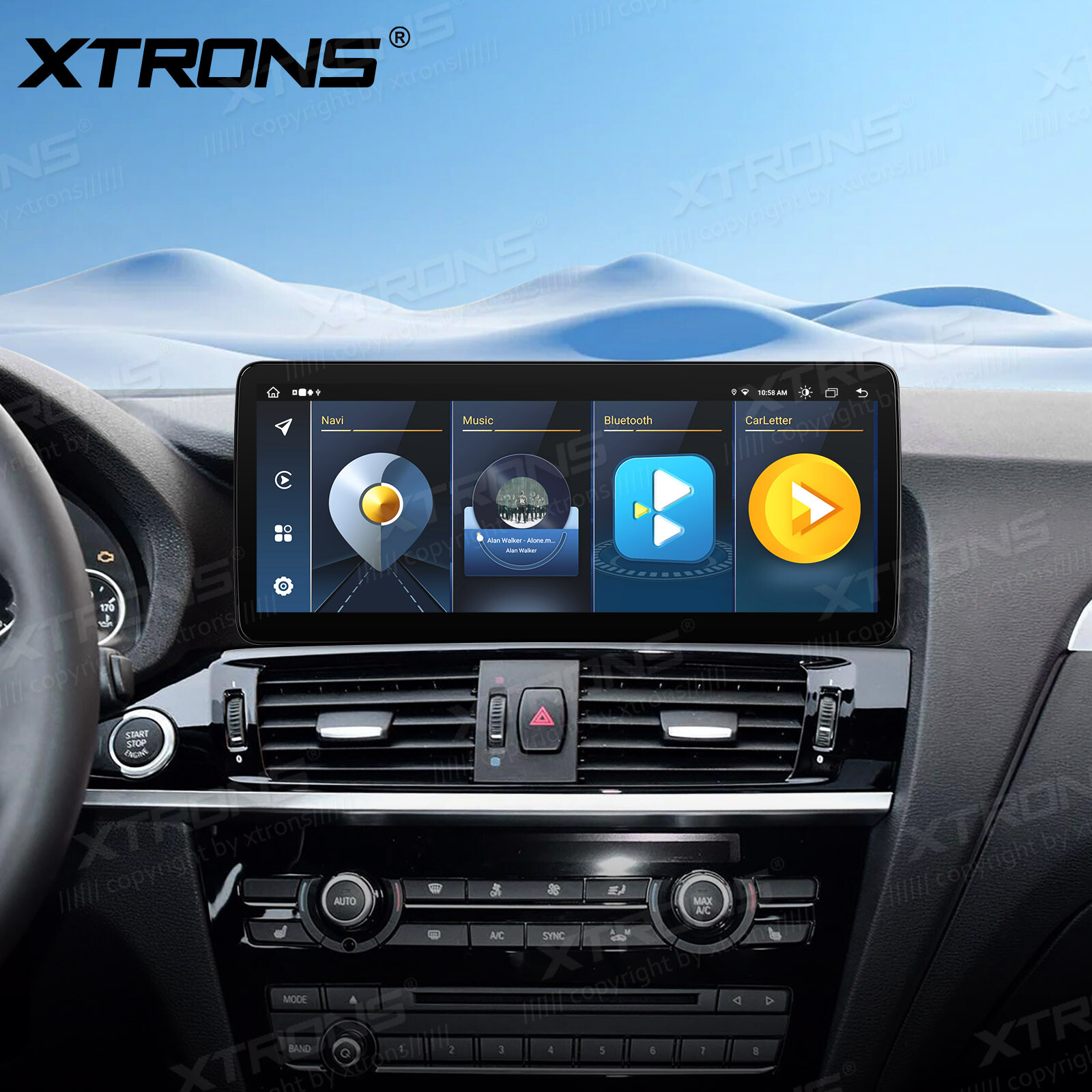 8-Core Android 14 4+64GB Car Play Stereo GPS Navi WIFI For BMW X3 F25 X4 F26 EVO