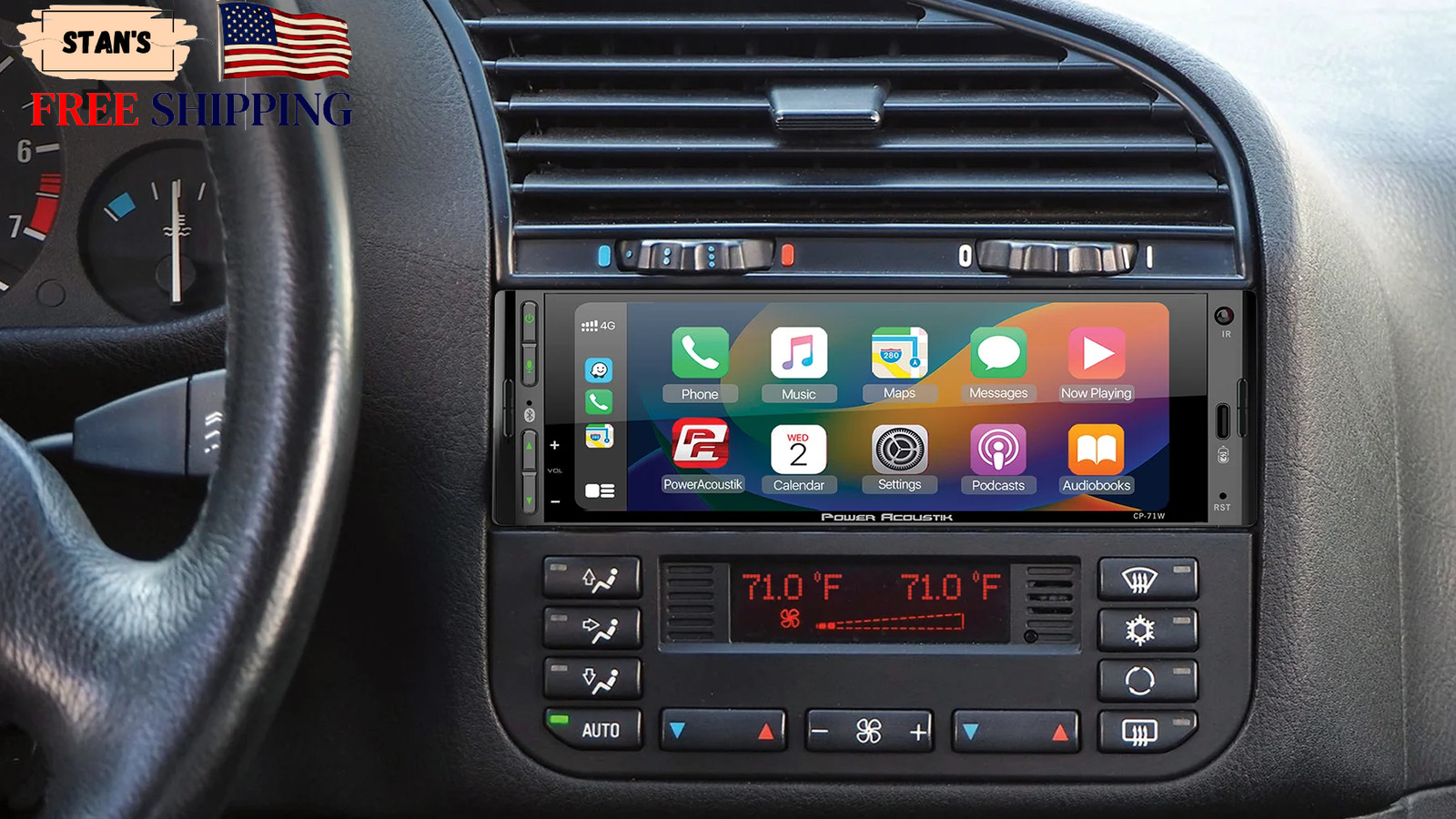 CP-71WA Single DIN 6.5″ Color Touchscreen Car Stereo with Bluetooth Connected…