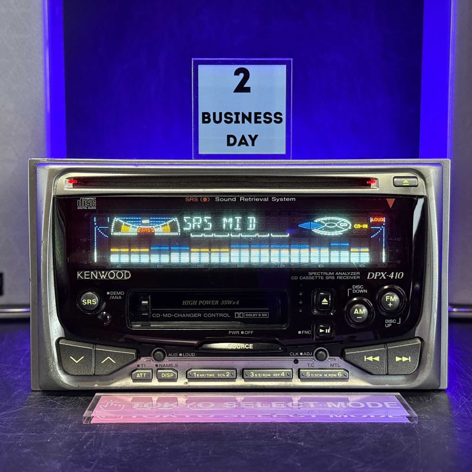 KENWOOD DPX-410 Car Audio CD Cassette Player 2DIN 1998 JDM SRS Tested In Stock