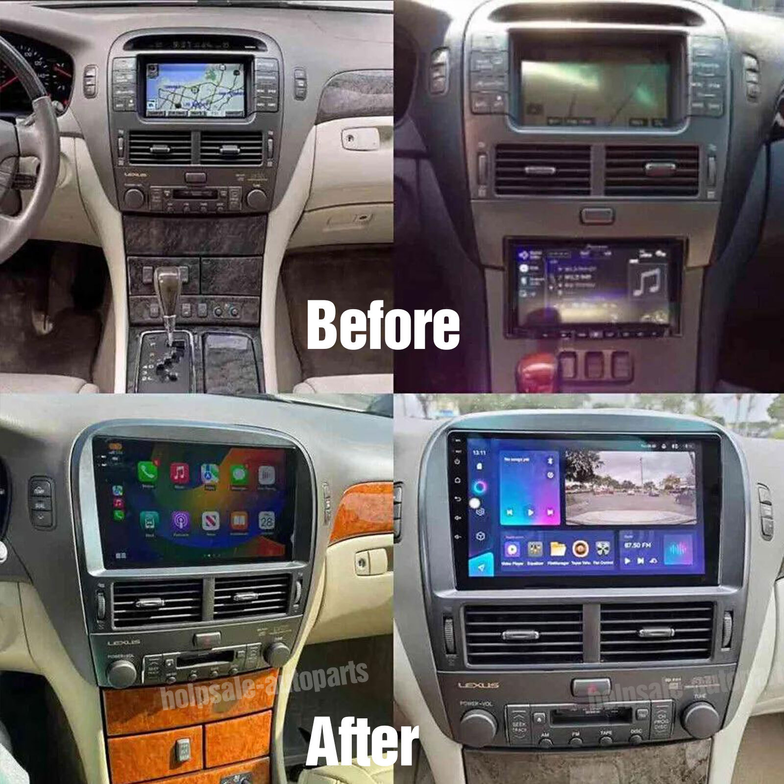 For Lexus LS430 2001 2002 2003-2006 Android 13 Stereo GPS Nav Wifi Radio CarPlay