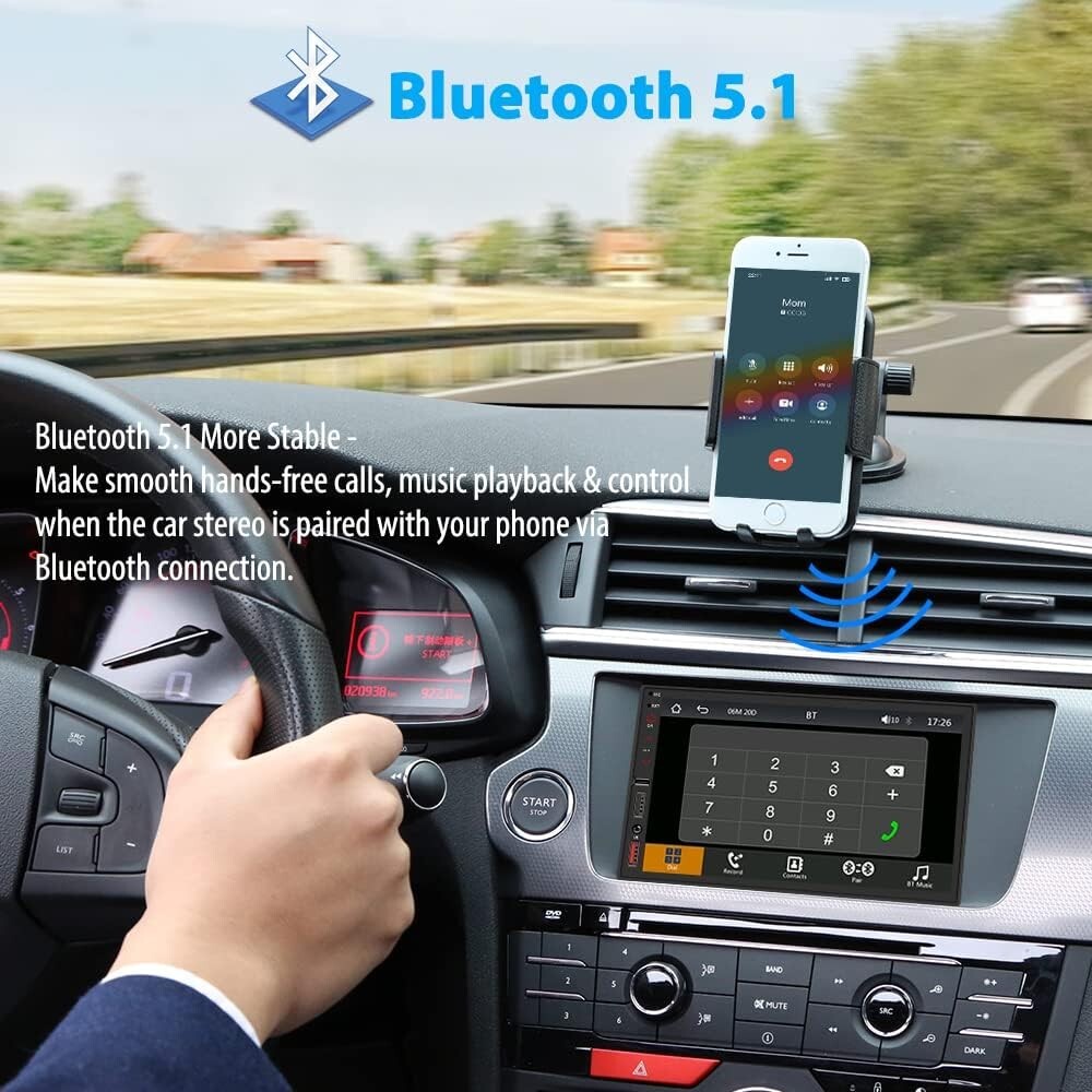 7″ Double Din Car Stereo Carplay Android Auto Play Touch Screen with remote