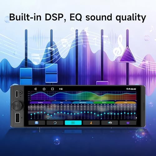 Single Din Car Stereo, 6.28 Inch Wireless CarPlay&Android Auto Single Din
