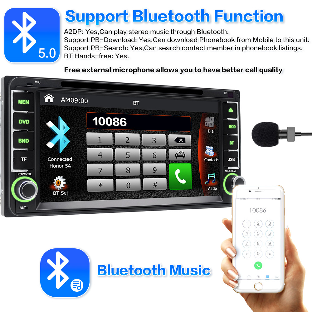 10.26″ Android Auto Screen Wireless CarPlay Car Stereo Fr Apple 4K Dash Cam BT