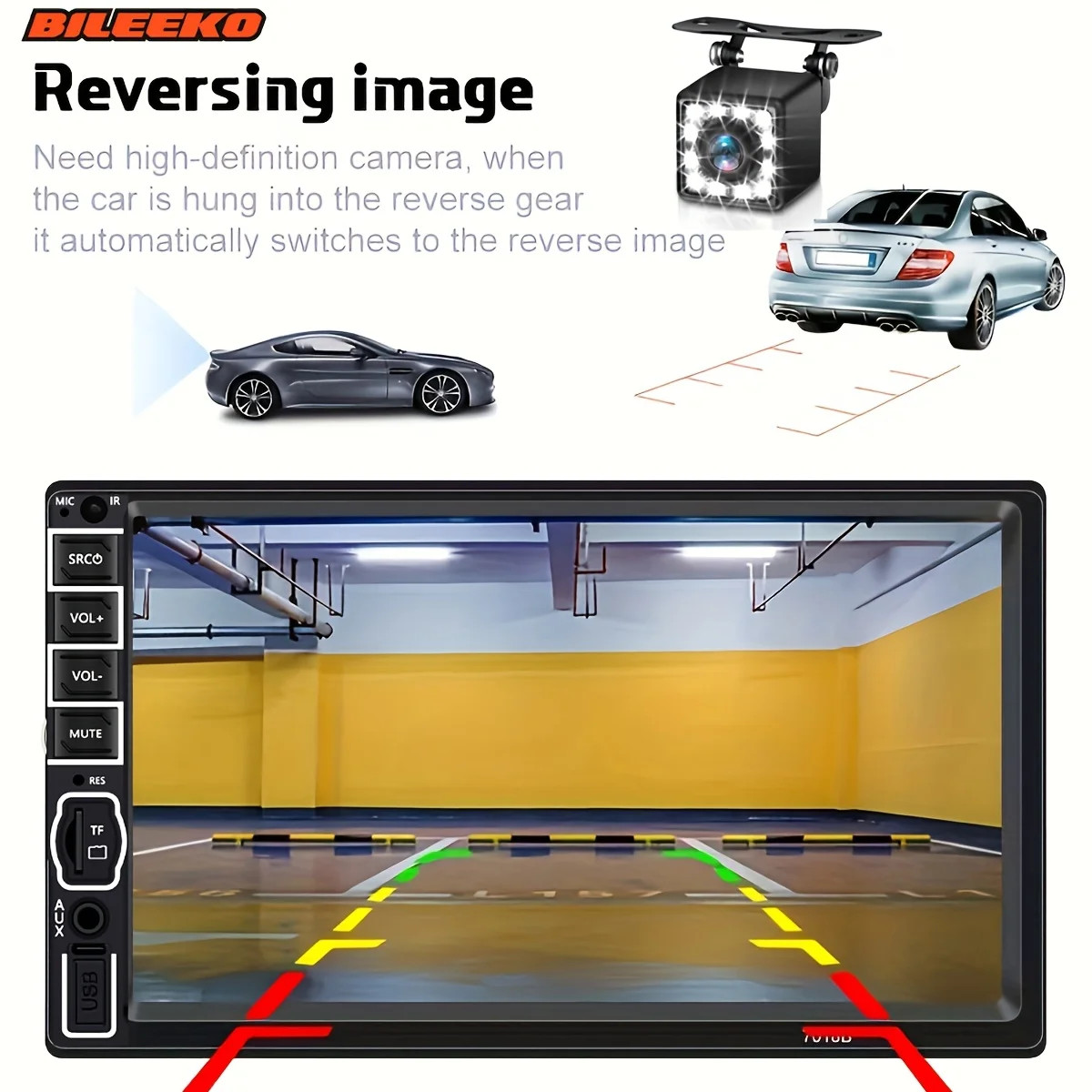 Car Radio Headunit MP5 Player Stereo Navigation Phone Touch Screen for 2 DIN