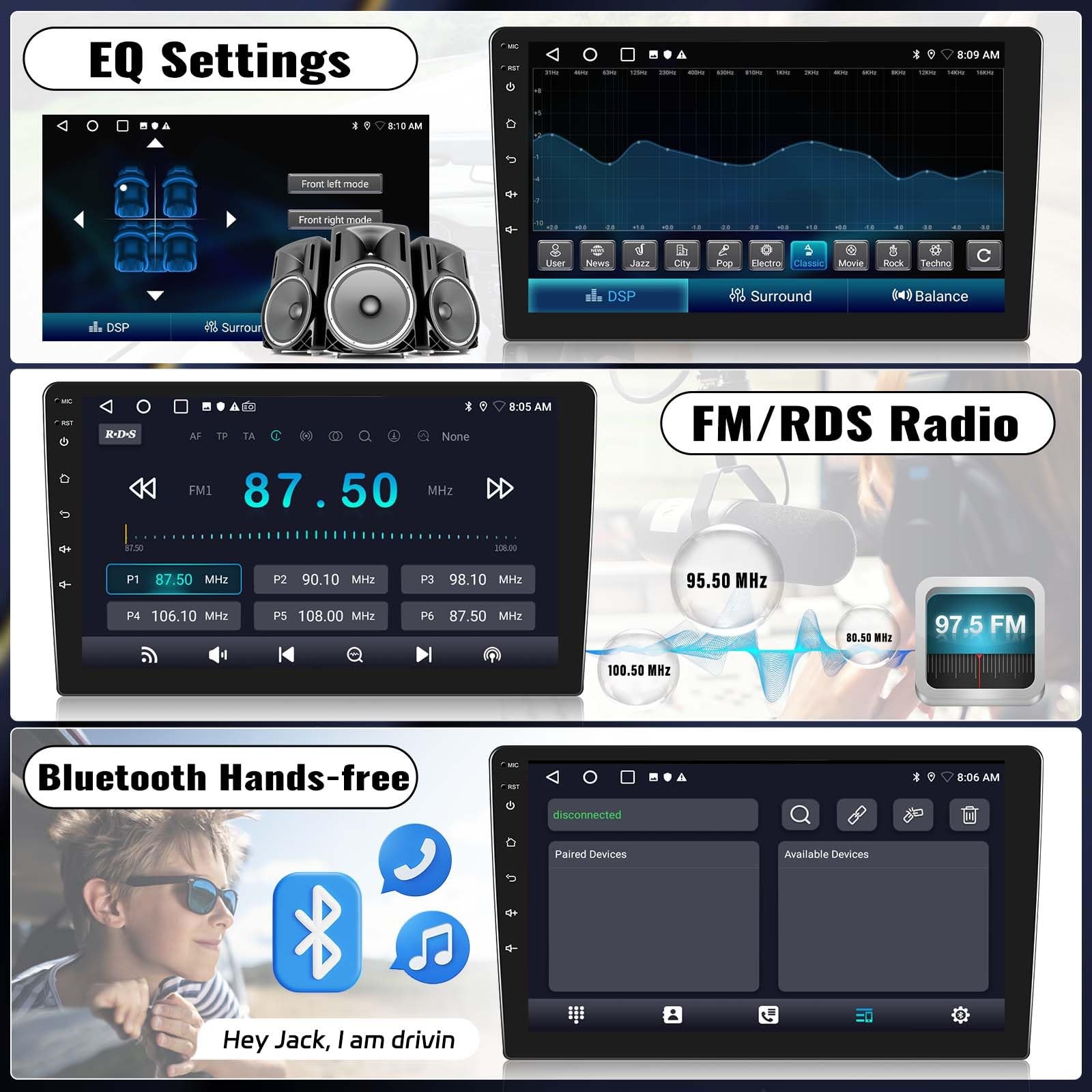 7″ Touchscreen Wireless Carplay Android Auto Stereo for GMC Sierra Yukon Canyon