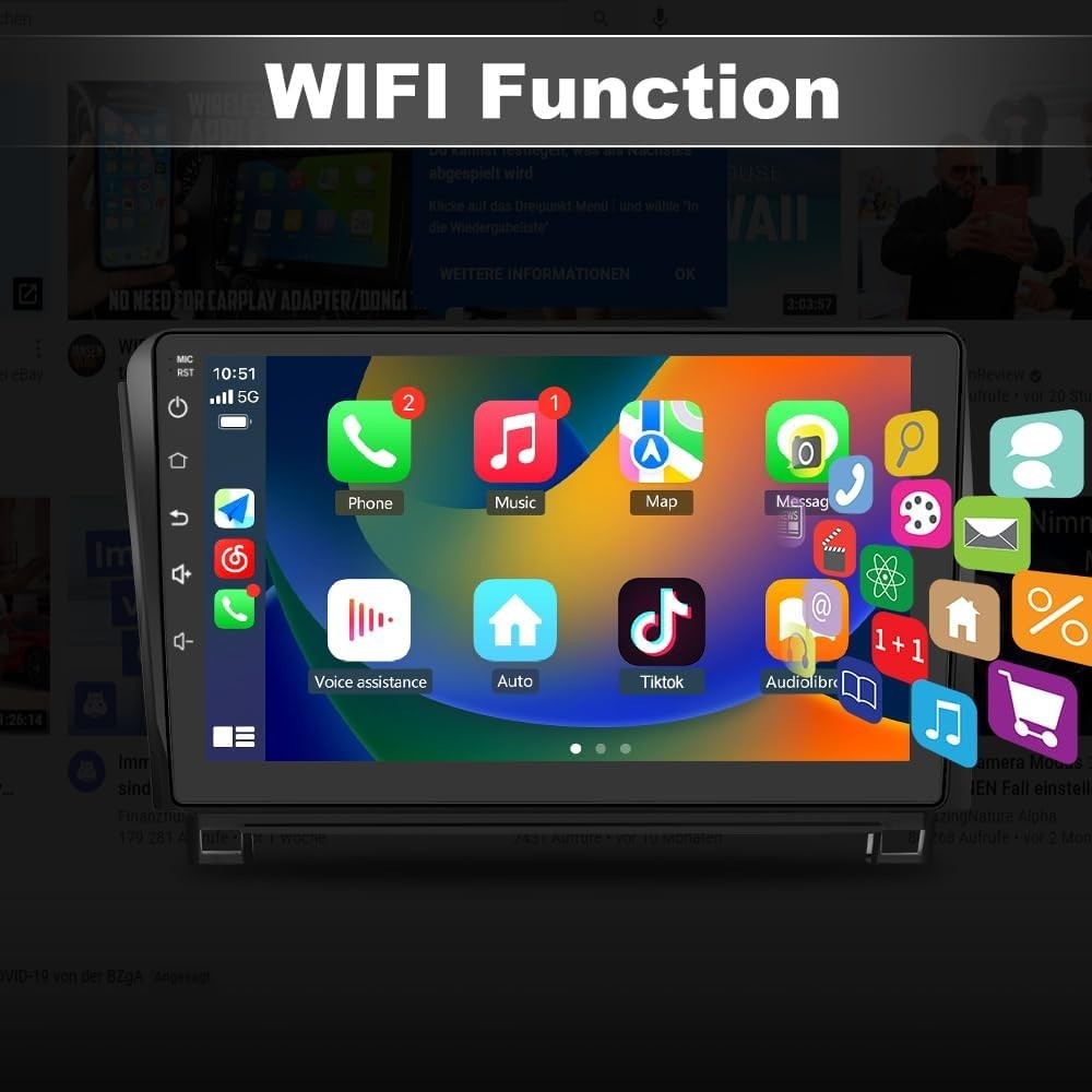 10.1″ 64G Android Auto Carplay for Toyota Tundra 2007-2013; Sequoia 2008-2018