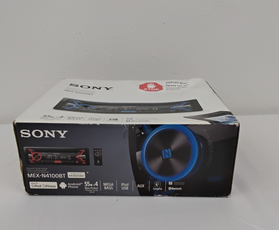 Sony Bluetooth Audio System MEX-N4100BT Radio/CD Player New in Open Box #J5138