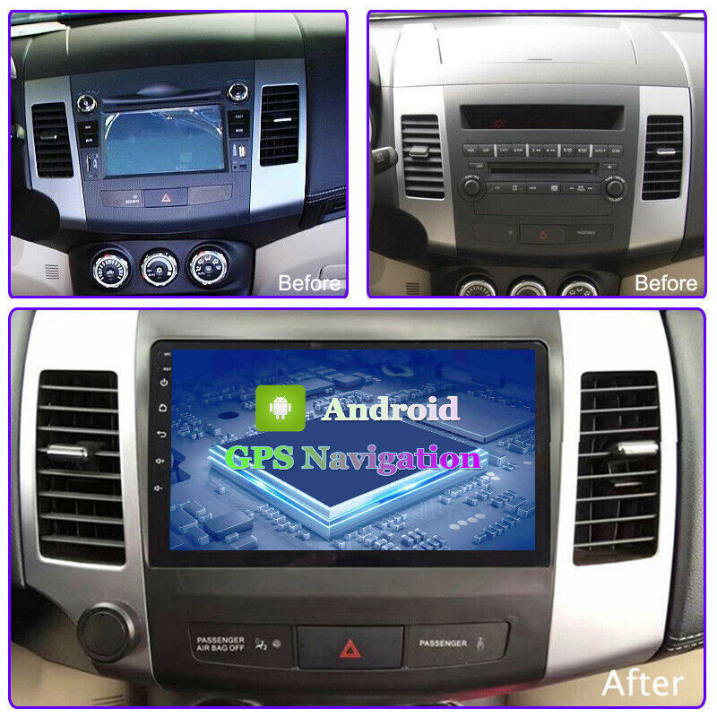 64GB Android 14 Carplay Car Radio GPS Stereo For Mitsubishi Outlander 2006-2012