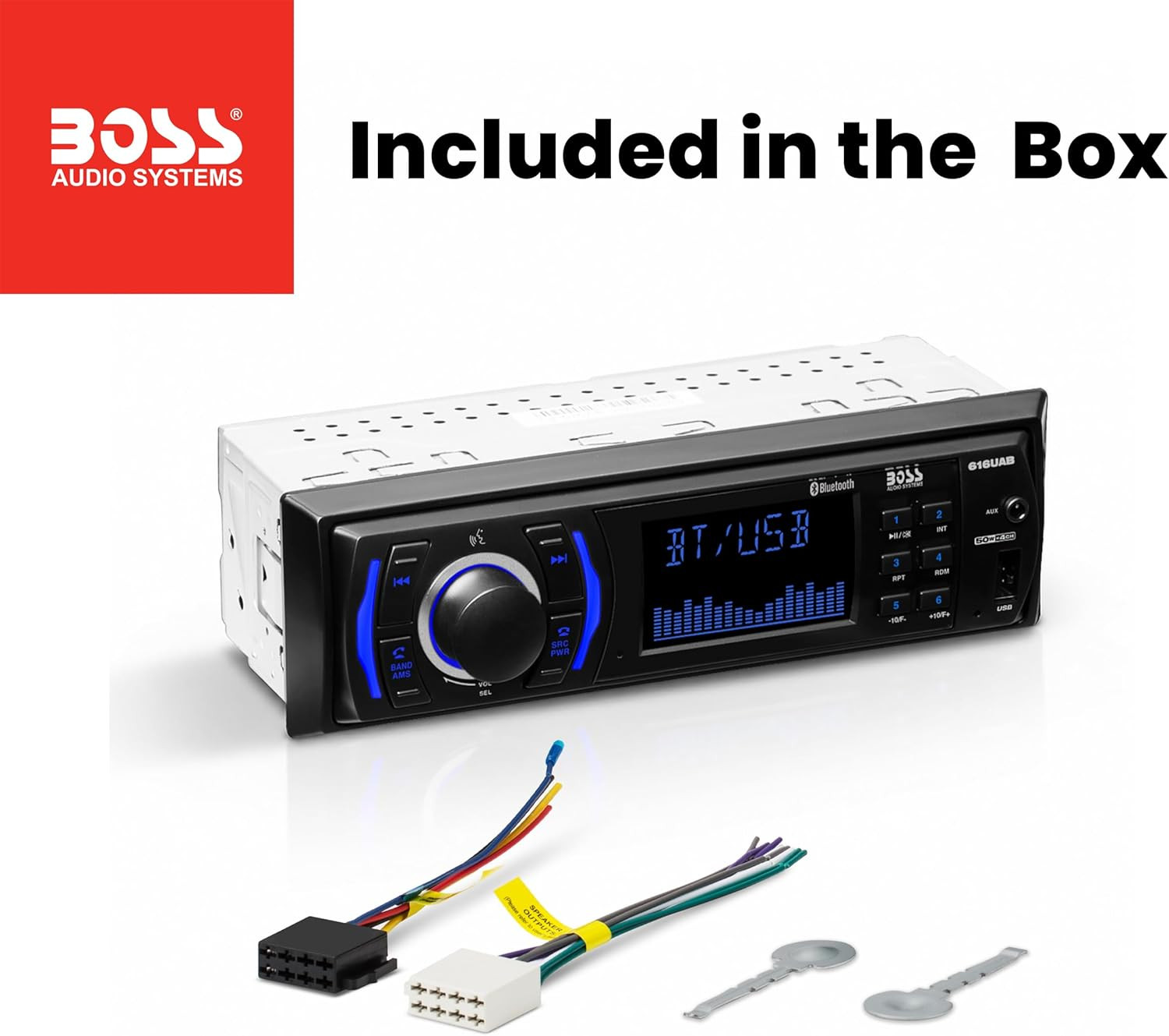 NEW Single DIN Car Stereo Bluetooth MP3 USB Aux-In AM FM Radio No CD