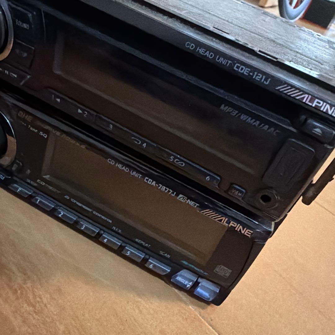 Alpine CDA-7877J CD Head Unit 1DIN High End Car Audio Tested + CDE-121J Bonus