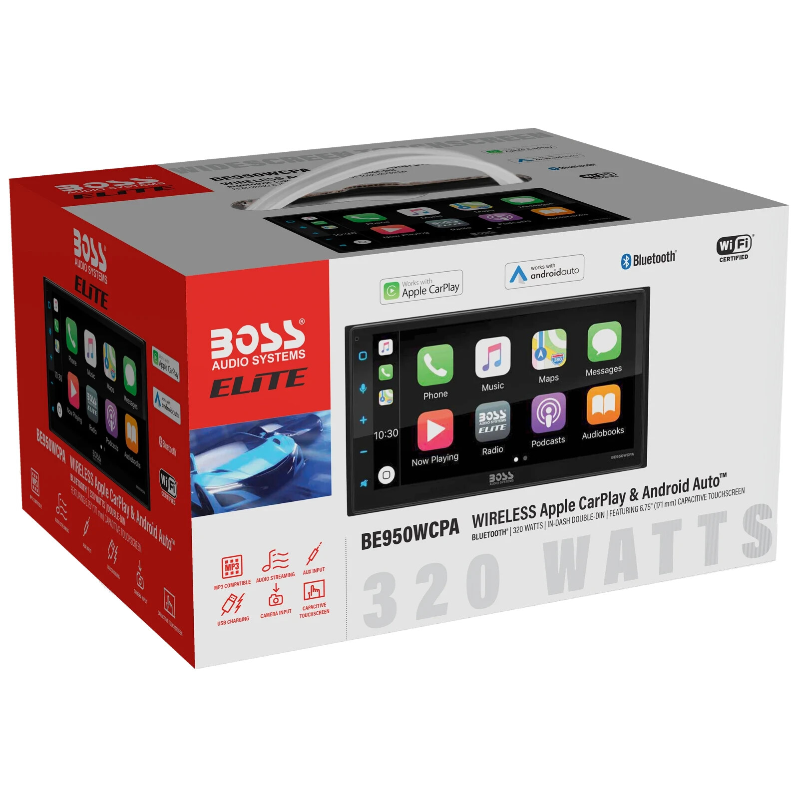 BOSS AUDIO BE950WCPA Wireless Apple CarPlay, Android Auto Car Multimedia Player