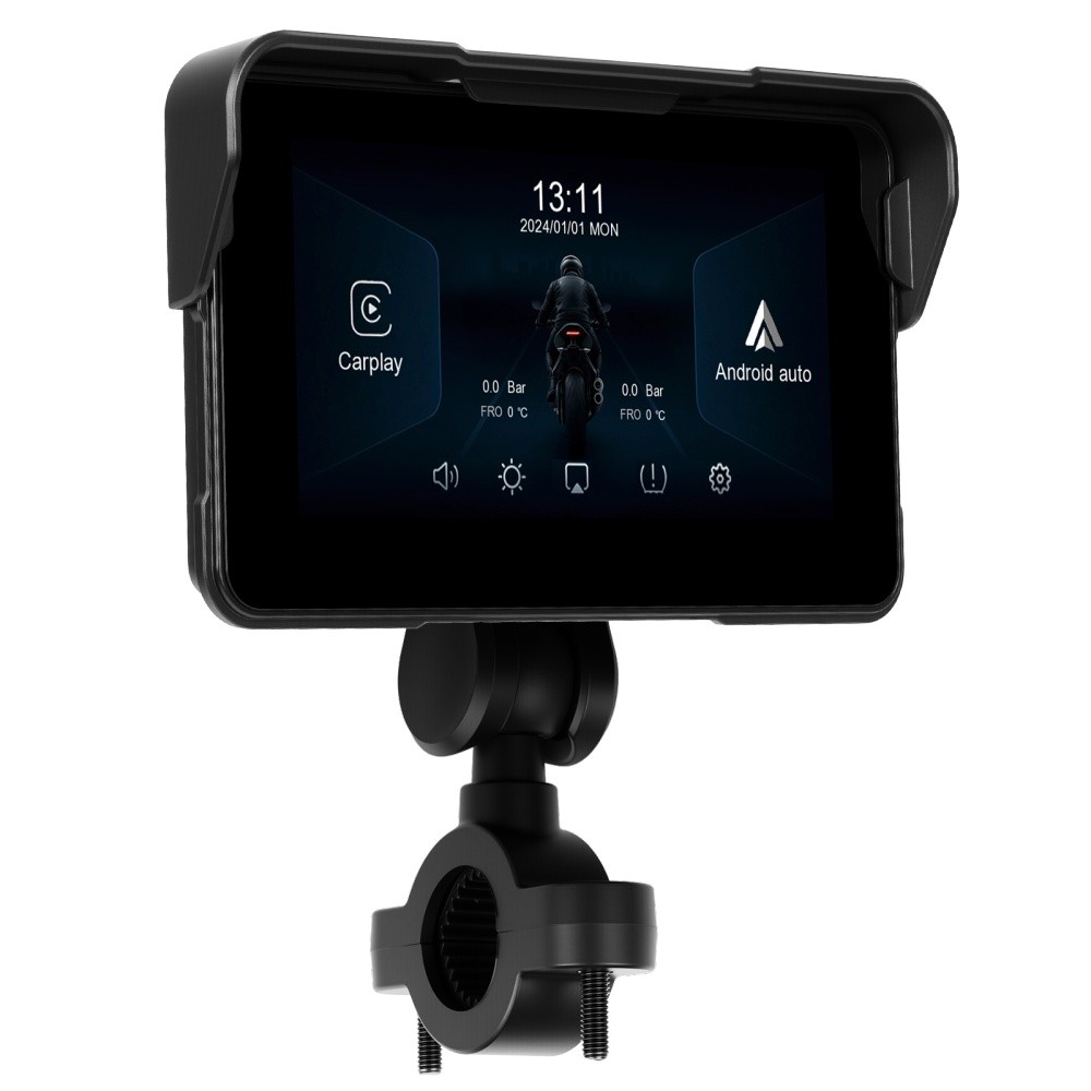 5″ Motorcycle Portable Wireless Apple Carplay Android Auto Waterproof Car Stereo