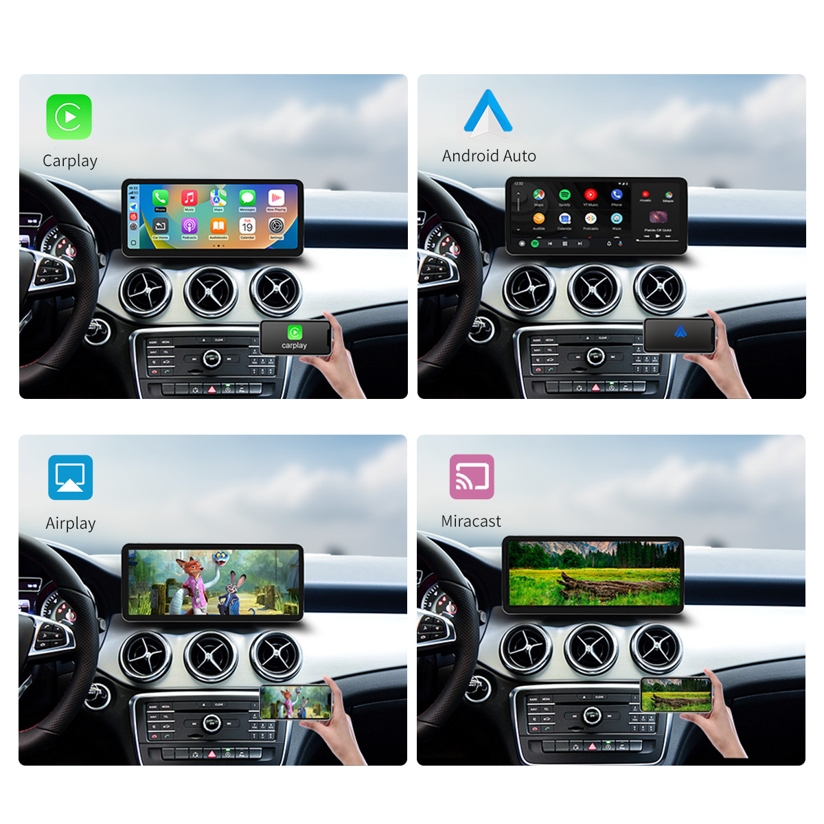 Wireless Carplay/Android Auto 12.3’Touch screen For Mercedes Benz NTG5.0 GLA CLA