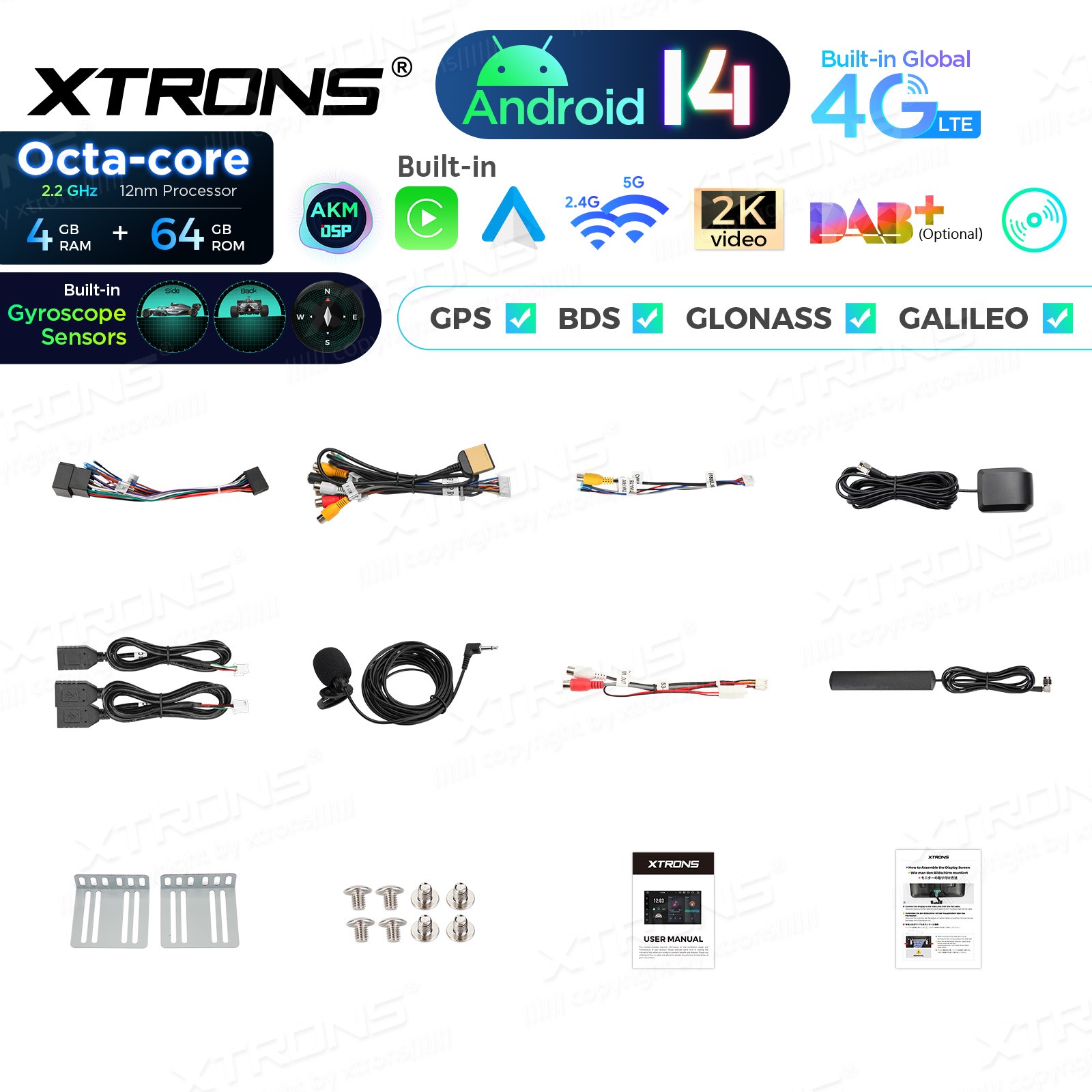 10.1″ Android 13 Car GPS Stereo DVD Radio Double 2 DIN Navi 2+32GB Universal