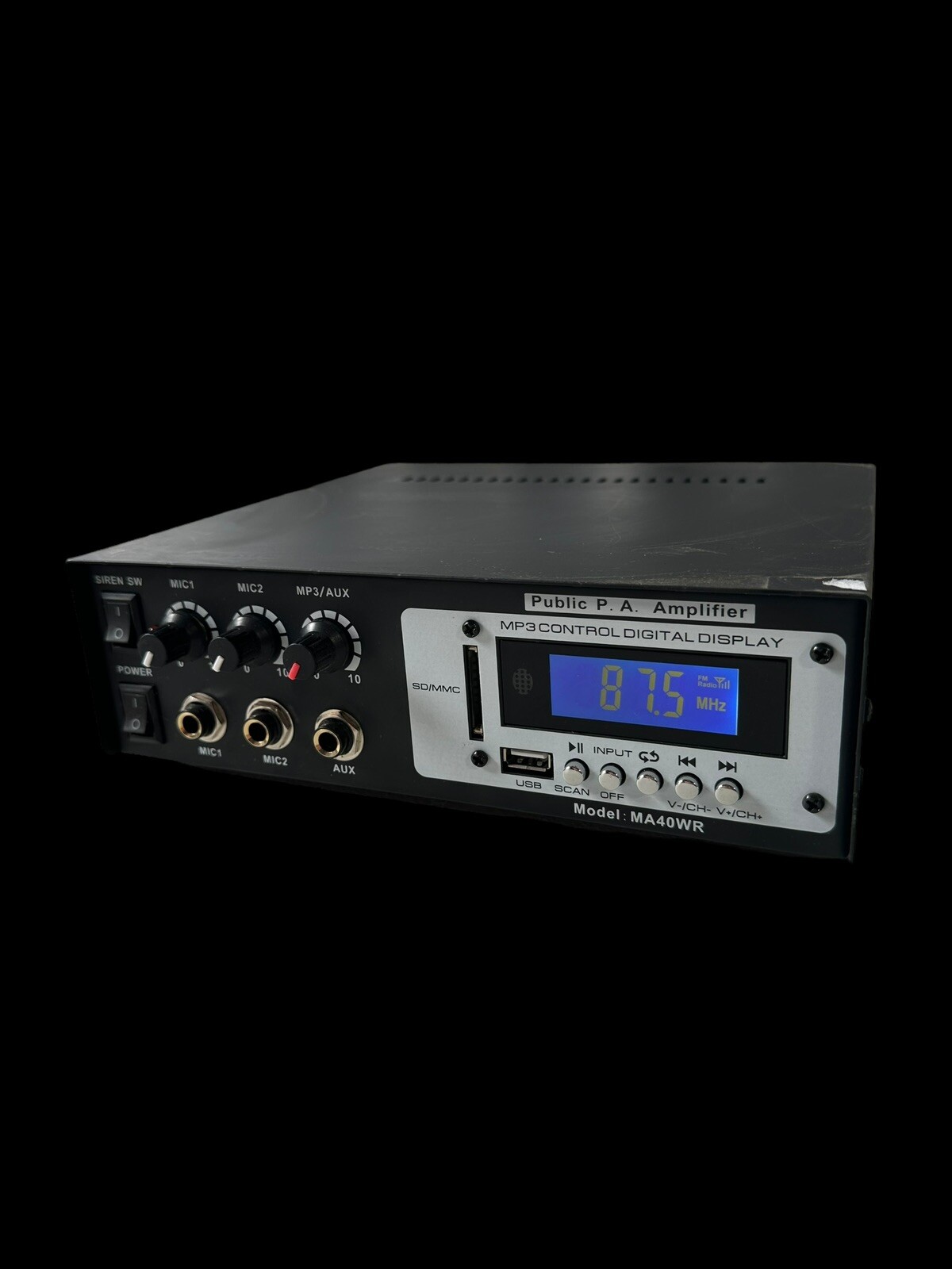 Public PA MA40WR P.A. MP3 USB Built in 12-110v 40w USB SD MMC Aux