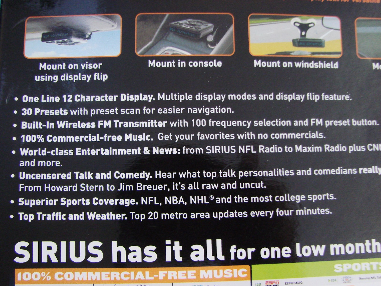 Sirius Satellite Radio Sirius One SV1 All-In-One w/ remote control