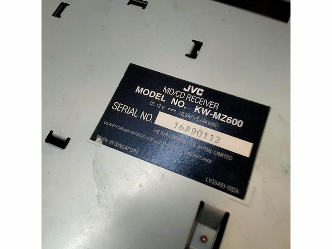 JVC KW-MZ600 Car Stereo Receiver Tested Working CD MD w/ Harness