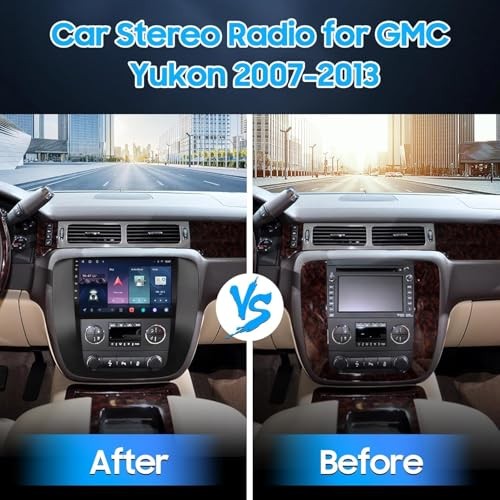 9″ Car Radio Stereo Kit for GMC Sierra Yukon Tahoe 2007-2013 Silverado Black