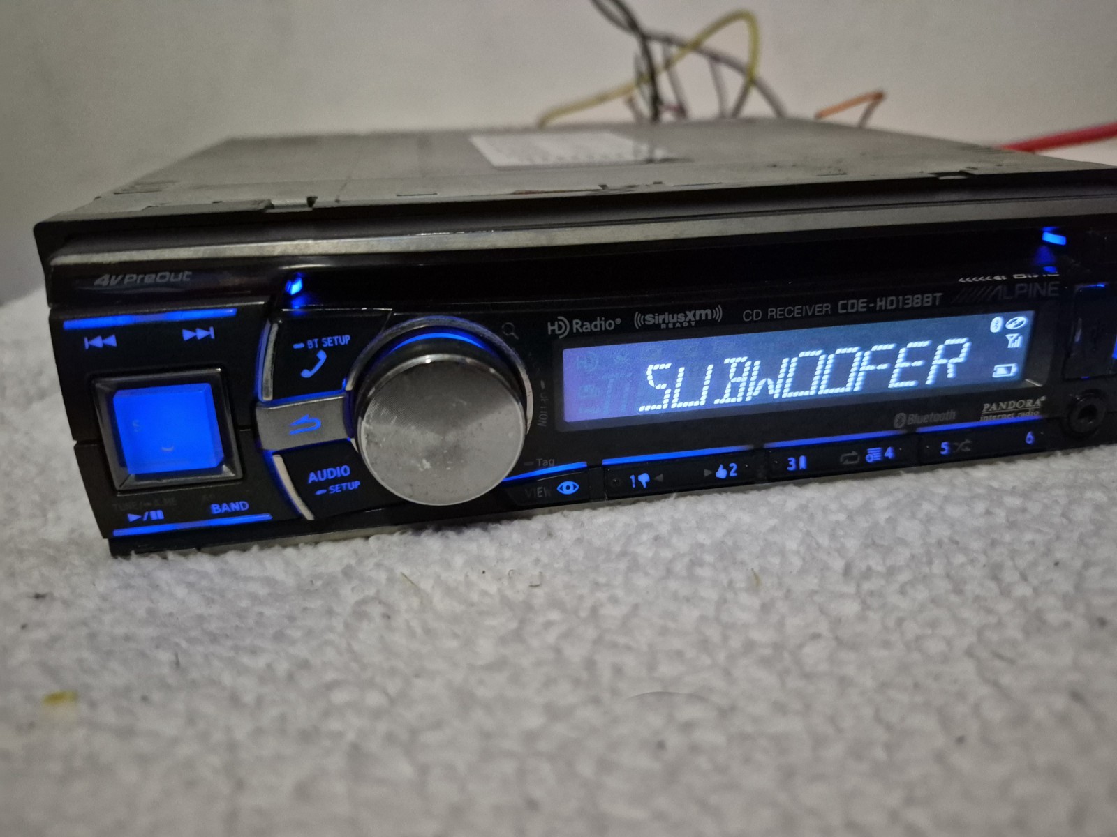 Alpine CDE-HD138BT Single Din Car Stereo w/ Case – Bluetooth CD Player Aux Usb