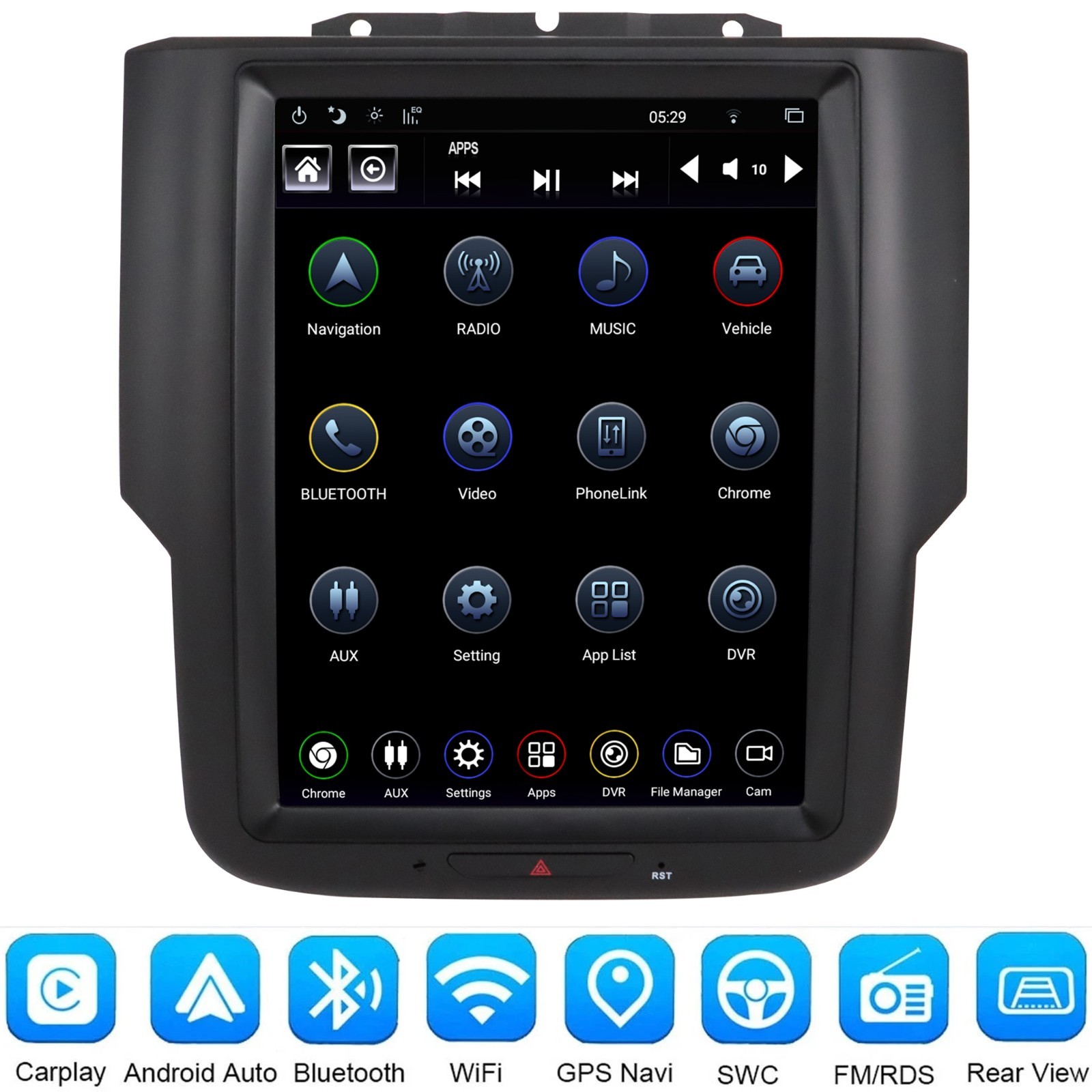 GEN 4 Android Car Radio Stereo For Dodge RAM 1500 2500 3500 2013-2018 GPS Navi